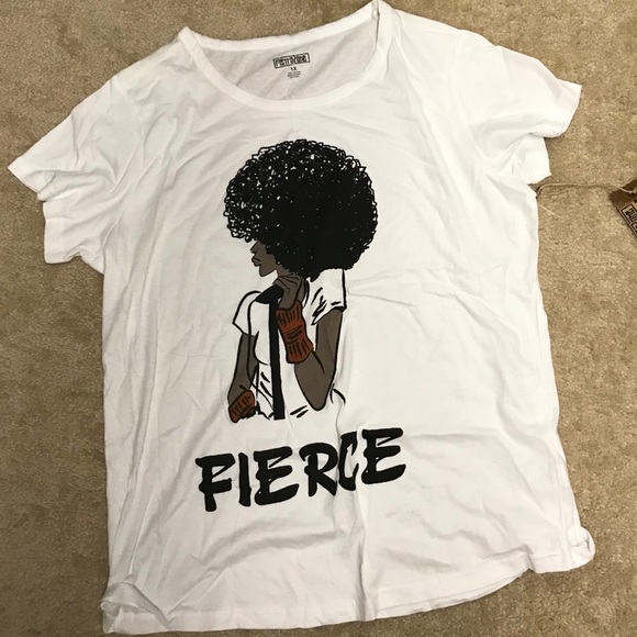 Tops - SOLD Fierce Lady with Afro Graphic Tee SOLD
